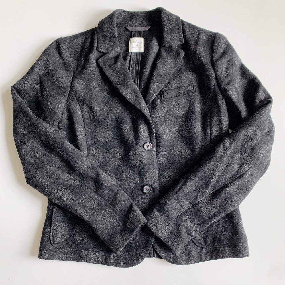 Gap The Academy Blazer Wool Blend Polka Dot Business Casual Size 4